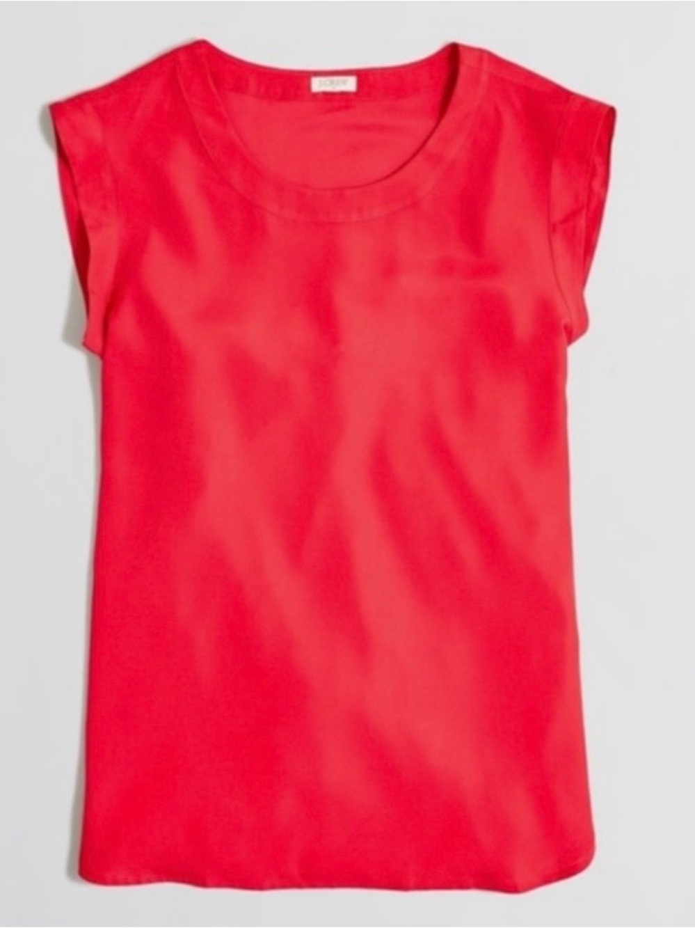 J. Crew bright red cap sleeved tee xs